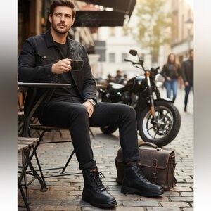 Harley Davidson Men’s Moto Boots Size 7.5 Black